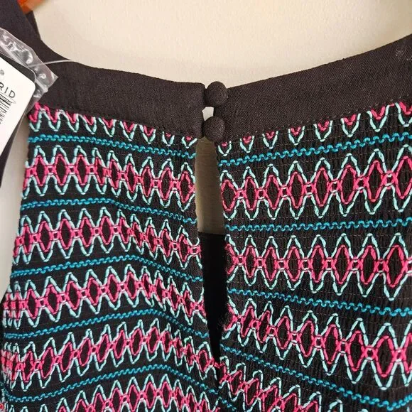 Torrid Black Smocked Babydoll Halter Top Women's 2X Dark Cottagecore Flattering - Picture 5 of 10